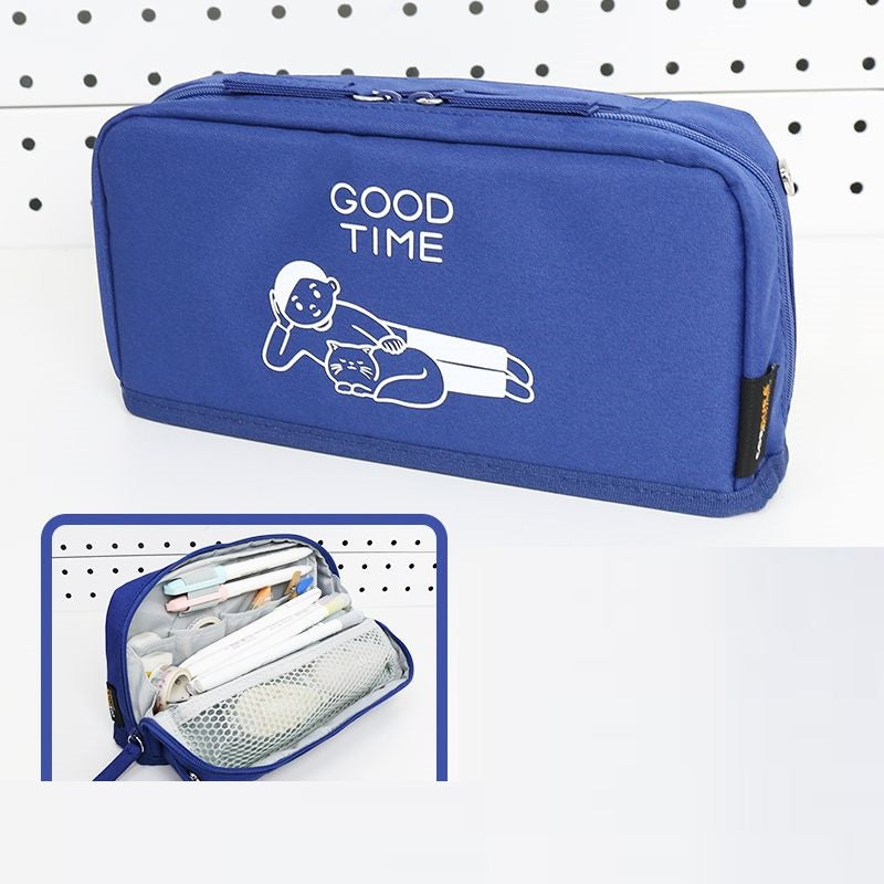 KOKUYO and Noritake HACO Pencil Case Good Time Blue