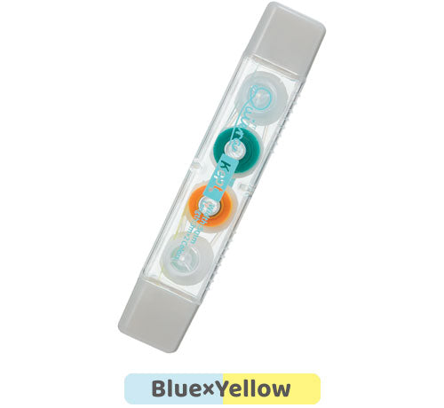 RAYMAW Fuji Kept Student Erasable Highlighter 2 Colors Blue Yellow