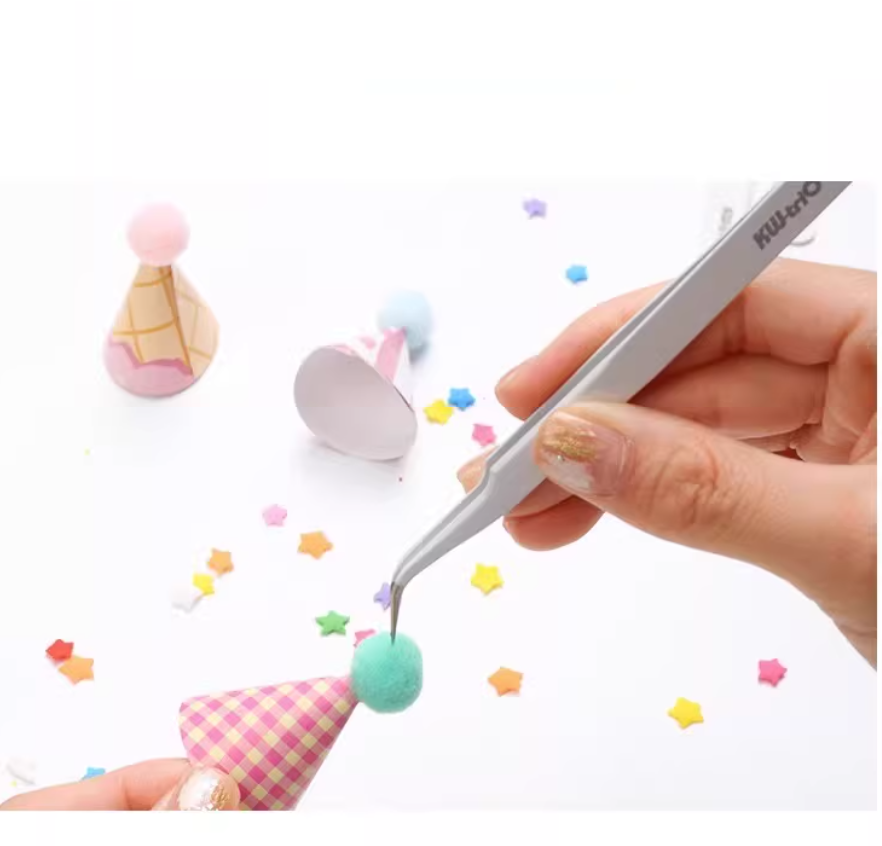 KW-TRIO Crafting Sticker Tweezers,2 Pack