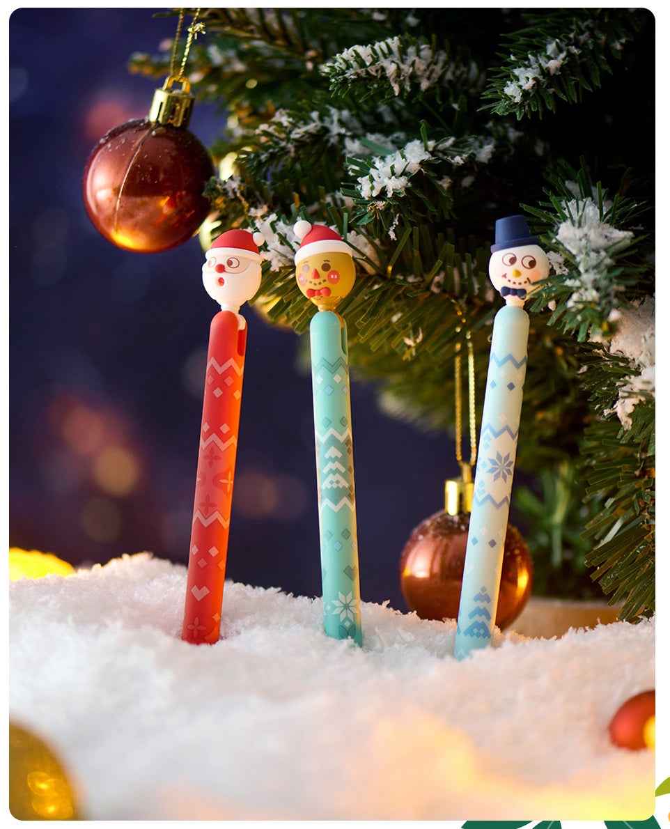 Kaco POPUP Gel Pens Christmas 0.5mm 3 Pack with Black Ink Refills