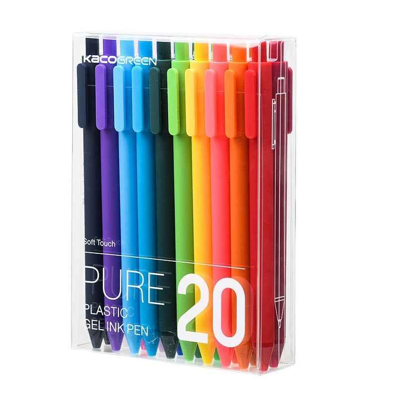 KACO Retractable Gel Pens, 20 Assorted Colors