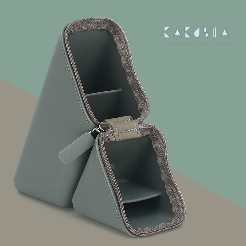 Sonic Kakusta Silicone Type Pen Case Portable Pen Stand Grey Green