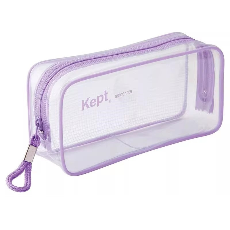 Kept Raymay Fujii Pencil Case, Clear Pen Pouch Brown