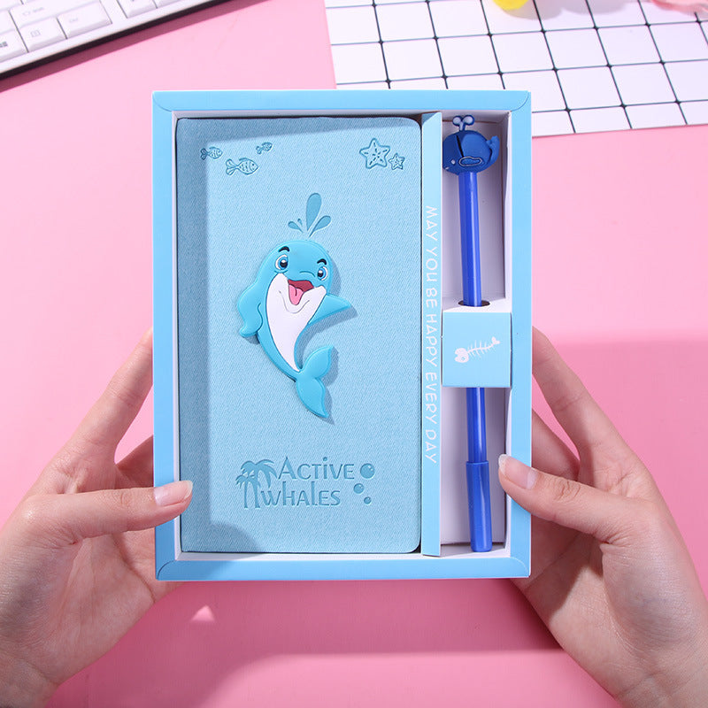 Cute Kids DIY Journal Notebook Gift Set with Pen Whale