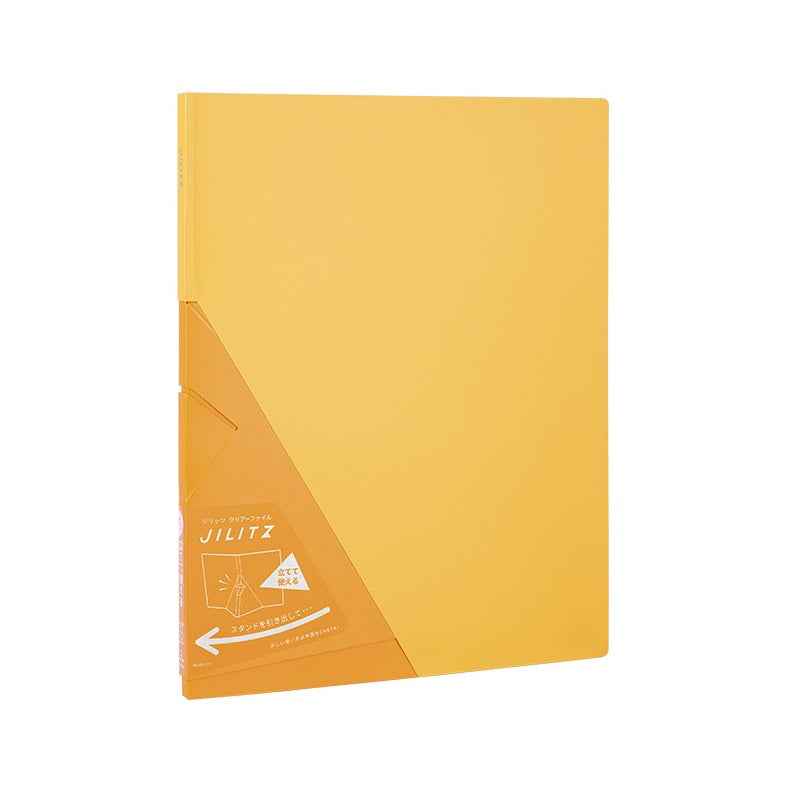 King Jim 8832 Jilitz Stand Up File Folder, A4, 20/40 Pockets Yellow 40 Pockets