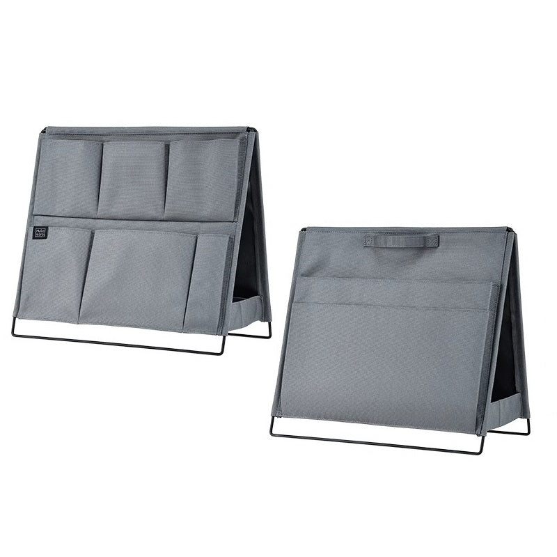 King Jim Hutokoro Dual-Side Desktop File Standable Organizer L Grey