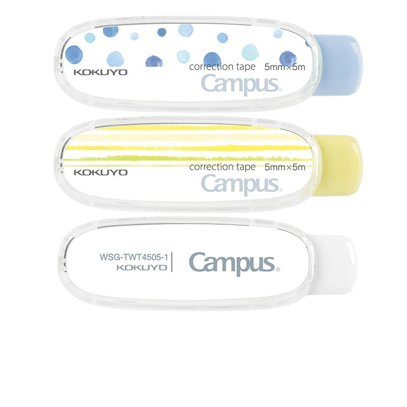 3Pcs Kokuyo Campus Correction Tapes Retractable Parper Color D 3