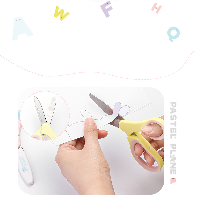 Kokuyo Pastel Planet Kids Safety Scissors for School Craft Projects