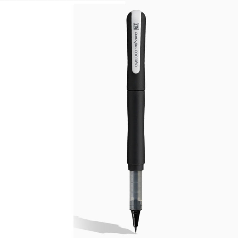 Kuretake ZIG Letter Pen COCOIRO,Body with Black Ink Refill Set Black