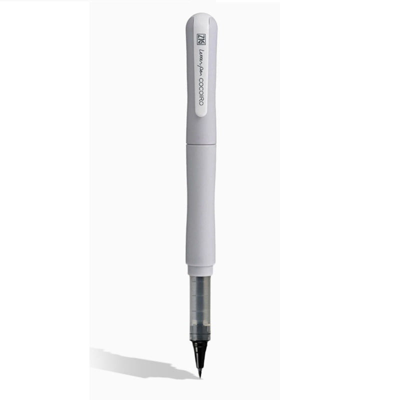 Kuretake ZIG Letter Pen COCOIRO,Body with Black Ink Refill Set Grey
