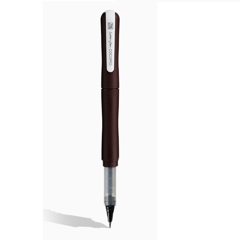 Kuretake ZIG Letter Pen COCOIRO,Body with Black Ink Refill Set Wine