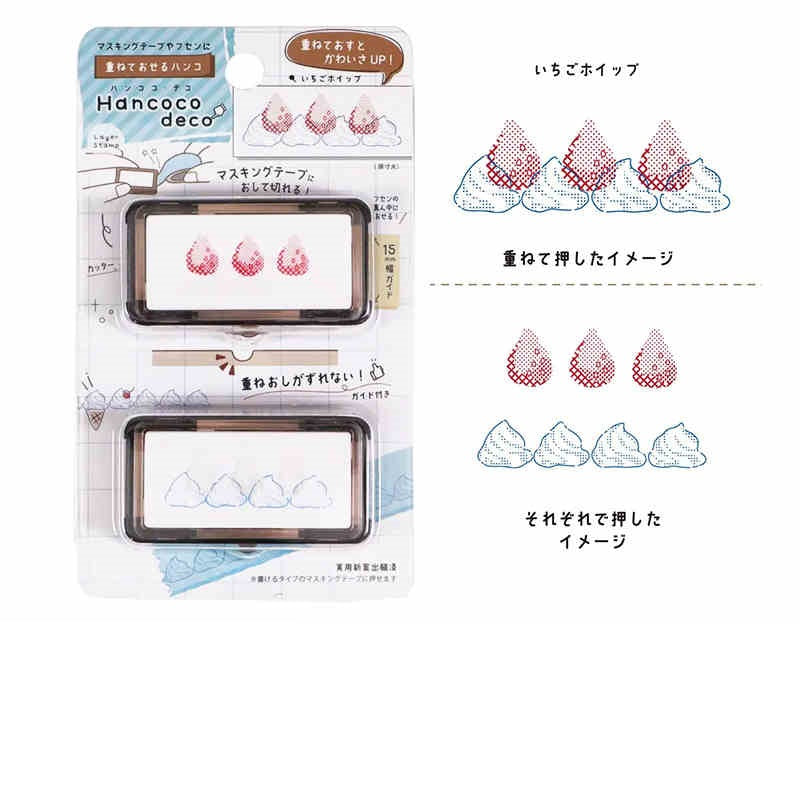 Kutsuwa Hancoco Deco Stamps Strawberry Whip