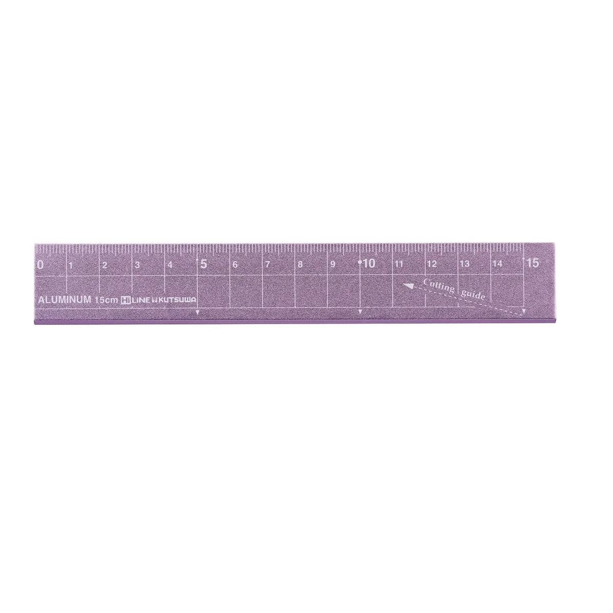 Kutsuwa HiLiNE Aluminum Cutting Ruler - 15 cm Purple
