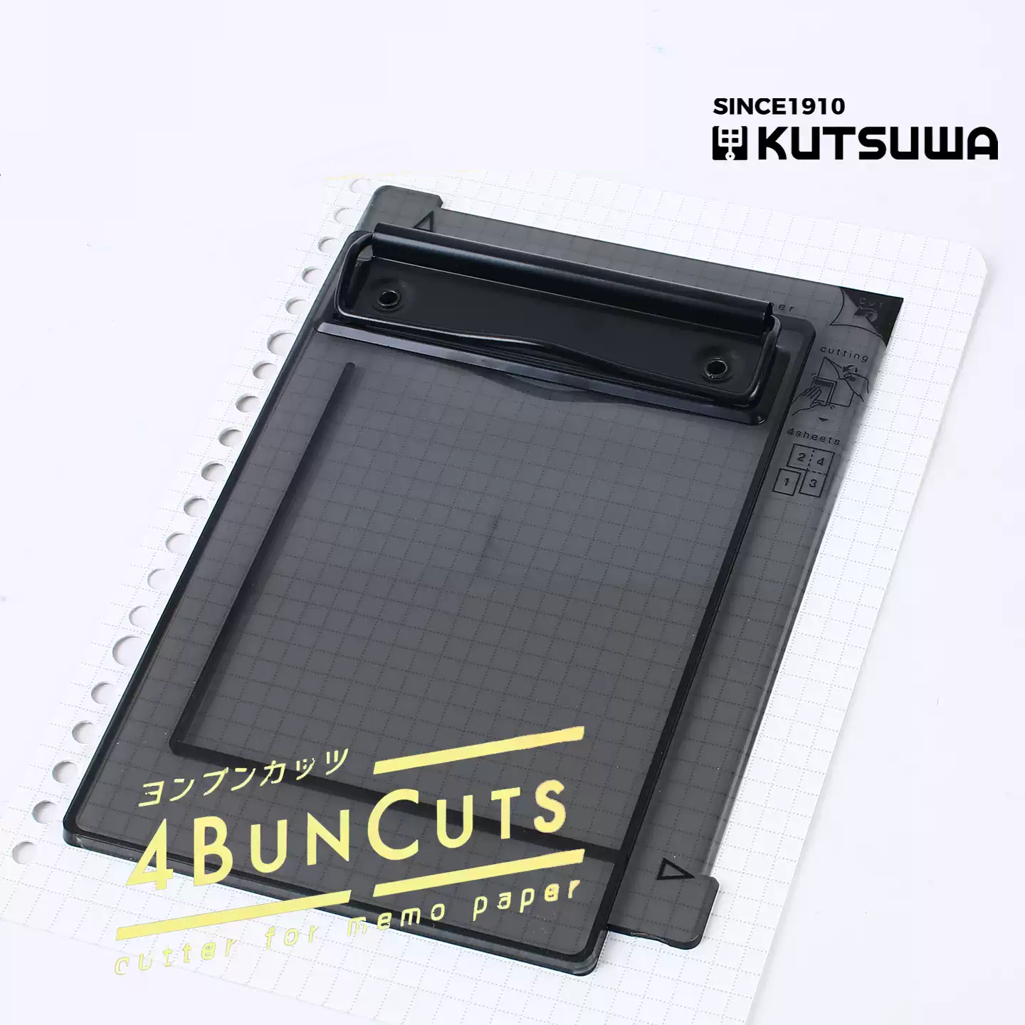 Kutsuwa Yonbun Cut Paper Cutter Guide Clipboard