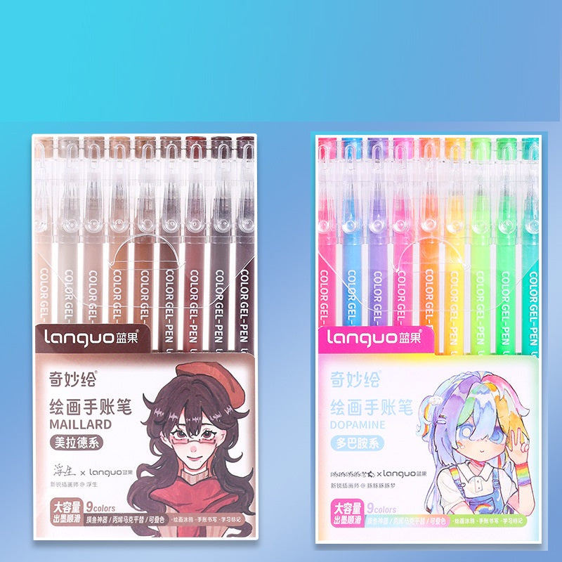Languo Artist Gel Pens 18 Colors for Drawing,Journaling & Calligraphy B
