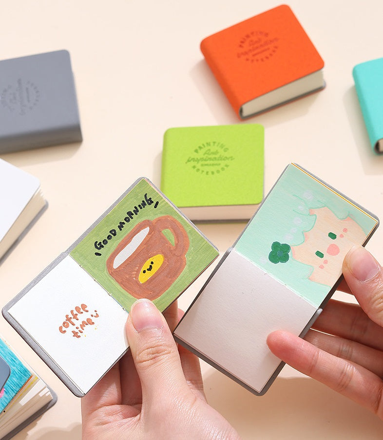 LANGUO Mini Pocket PU Sketchbook Drawing Notebook 15 Pack