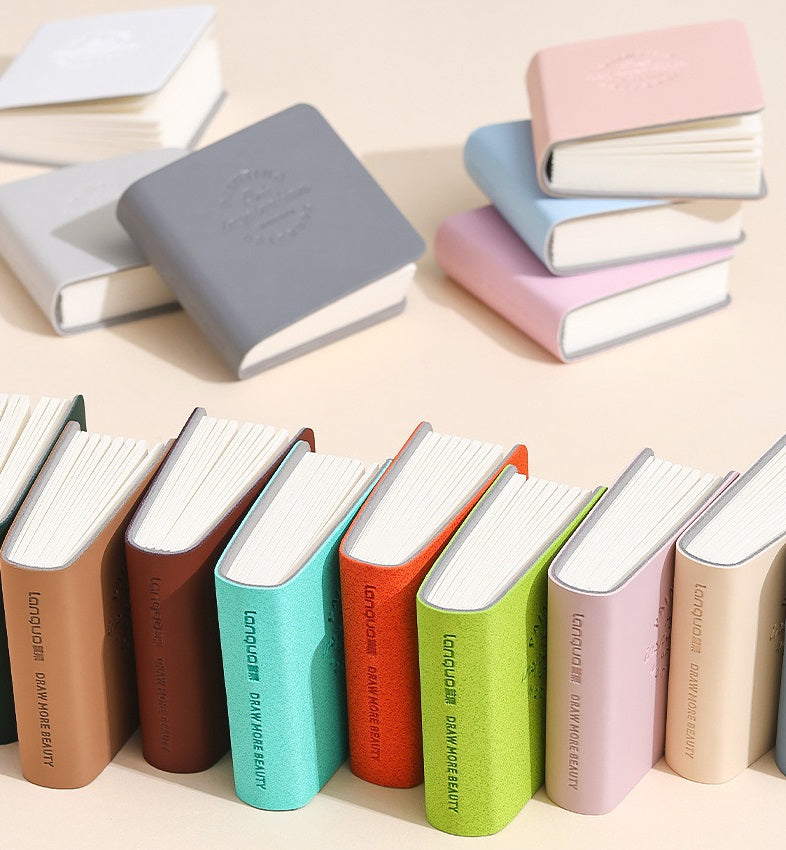 LANGUO Mini Pocket PU Sketchbook Drawing Notebook 15 Pack