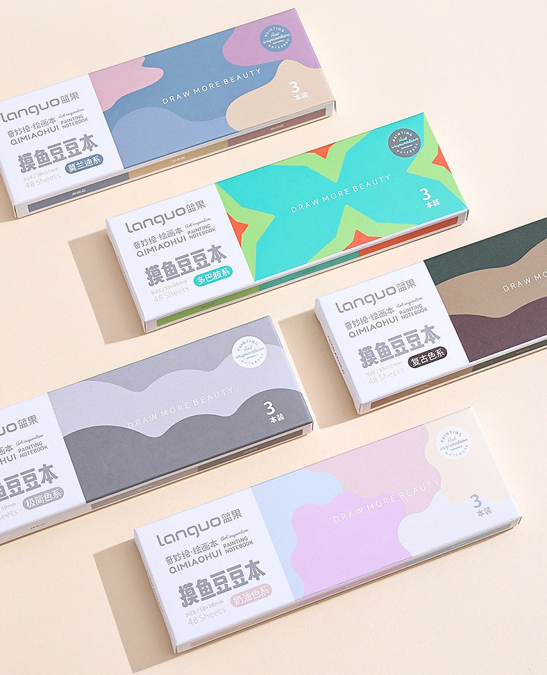 LANGUO Mini Pocket PU Sketchbook Drawing Notebook 15 Pack