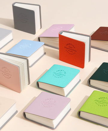 LANGUO Mini Pocket PU Sketchbook Drawing Notebook 15 Pack