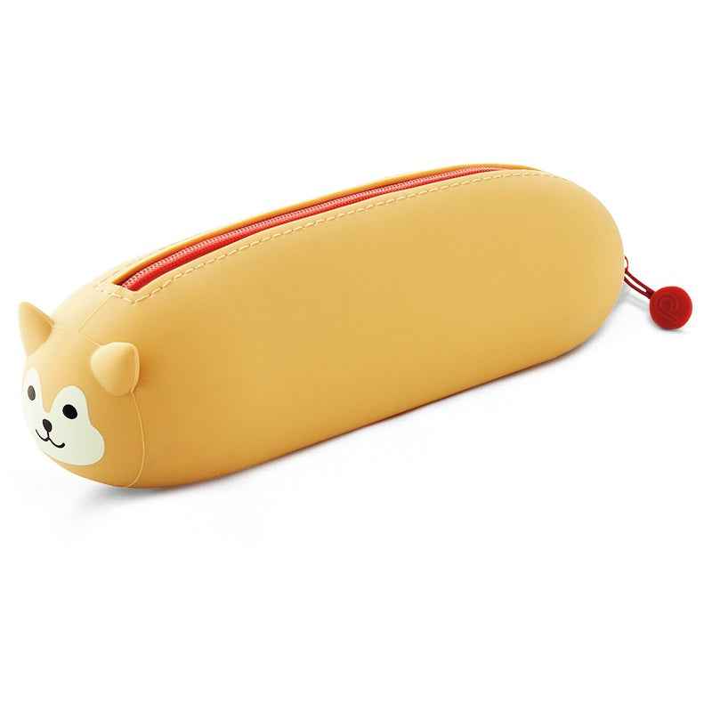 LIHITLAB PuniLabo Lying Pen Pouch Zipper Pen Case Shiba Dog
