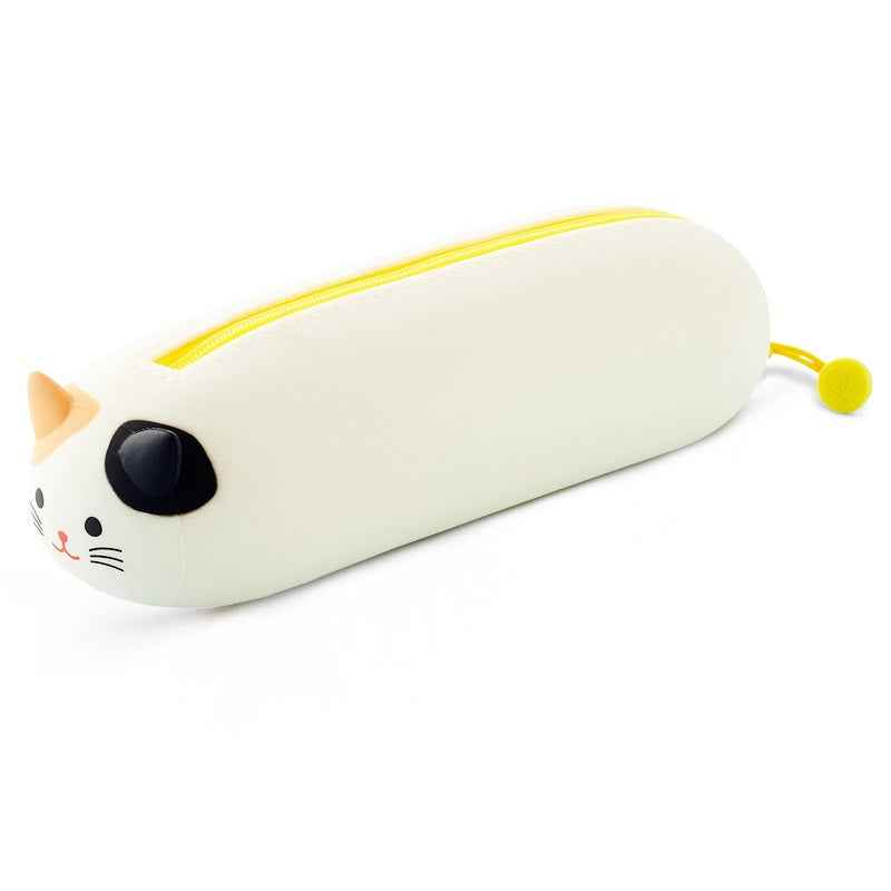 LIHITLAB PuniLabo Lying Pen Pouch Zipper Pen Case Calico Cat