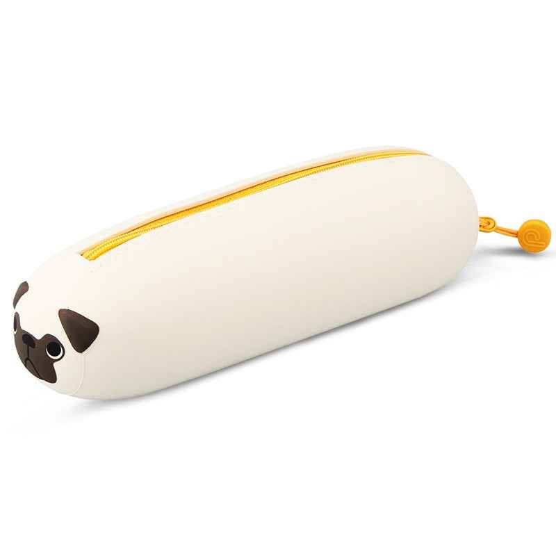 LIHITLAB PuniLabo Lying Pen Pouch Zipper Pen Case Pug Dog