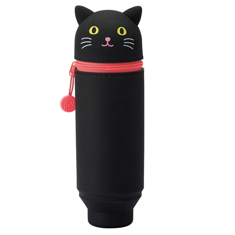 LIHITLAB PuniLabo Stand Up Pen Case Holder A-7712 Black Cat
