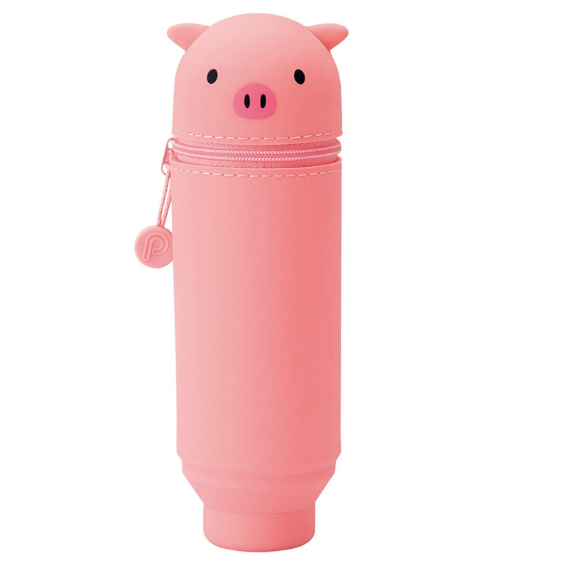 LIHITLAB PuniLabo Stand Up Pen Case Holder A-7712 Pink Pig