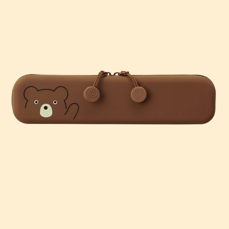 LIHITLAB PuniLabo Slim Zipper Pen Pouch A-7717 Bear