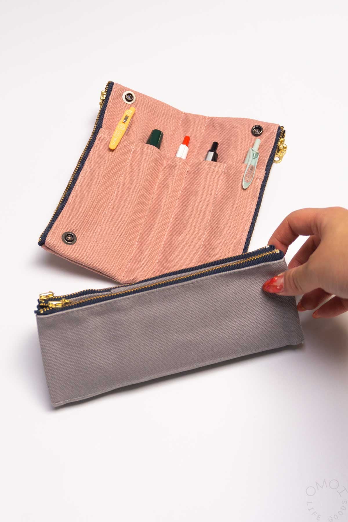 LUDDITE Bendy Pen Case Kurashiki Canvas