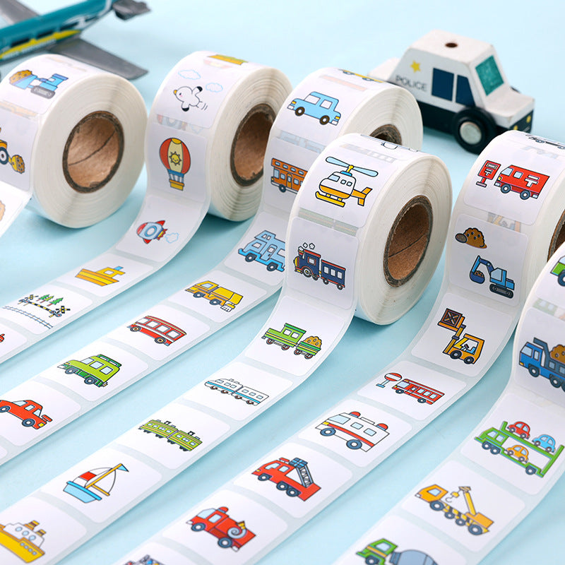 3000Pcs Transportation Construction Vehicle Truck Stickers
