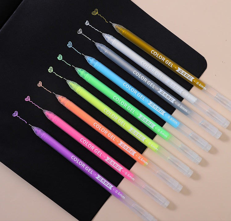 Languo Glitter Gel Pens 207 Color for Adult Coloring Journaling Drawing