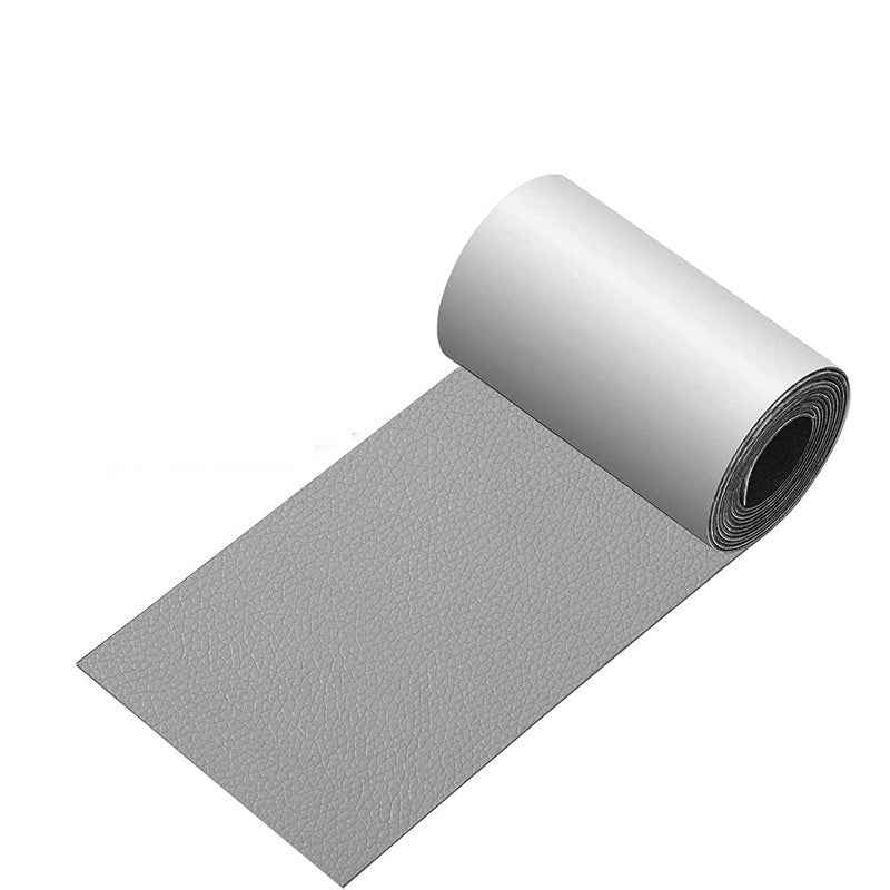 Leather Repair Patch for Furniture - Self Adhesive 3x60 Inch,2 Rolls Light Grey