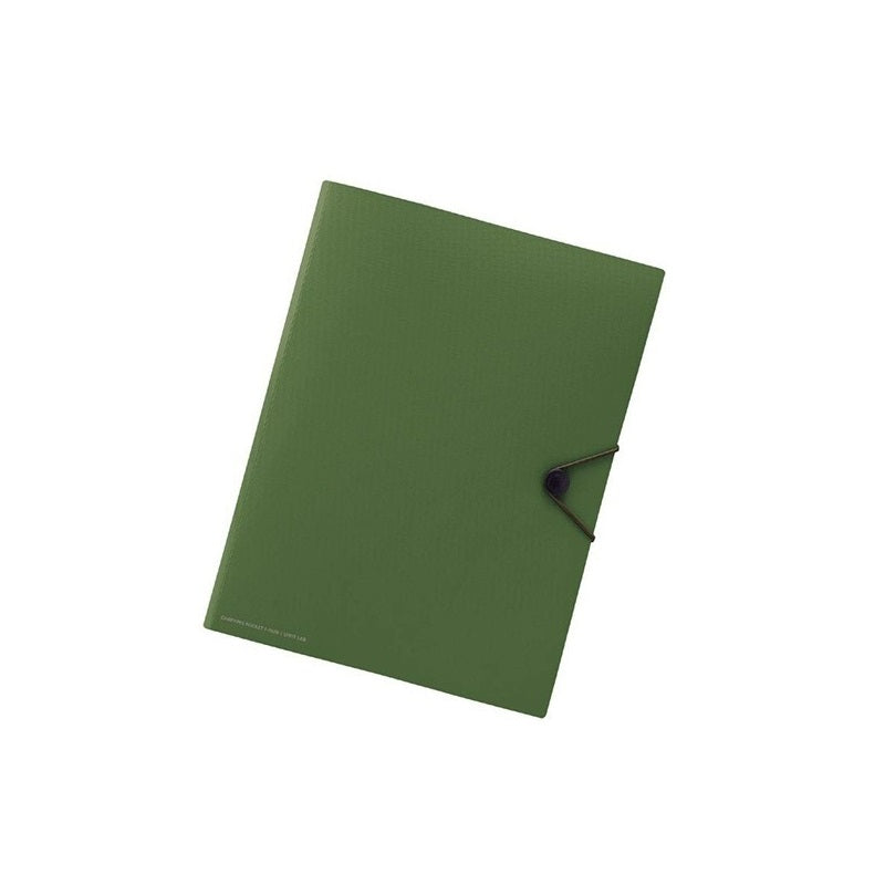 Lihit Lab Carrying Document Smart Fit A4 File Folder 6 Pocket Army Green