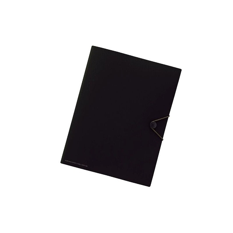Lihit Lab Carrying Document Smart Fit A4 File Folder 6 Pocket Black