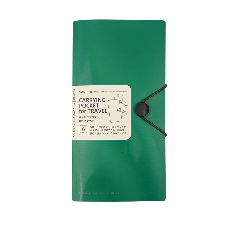 Lihit Lab Japan Carrying Pocket Travel Passport Holder Morandi Green