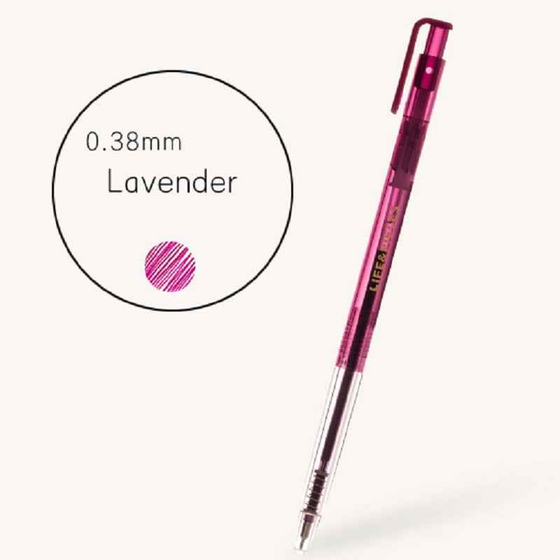 Livework Clear Life & Pieces 0.38mm Slim Color Gel Pen 3 Pack Lavender