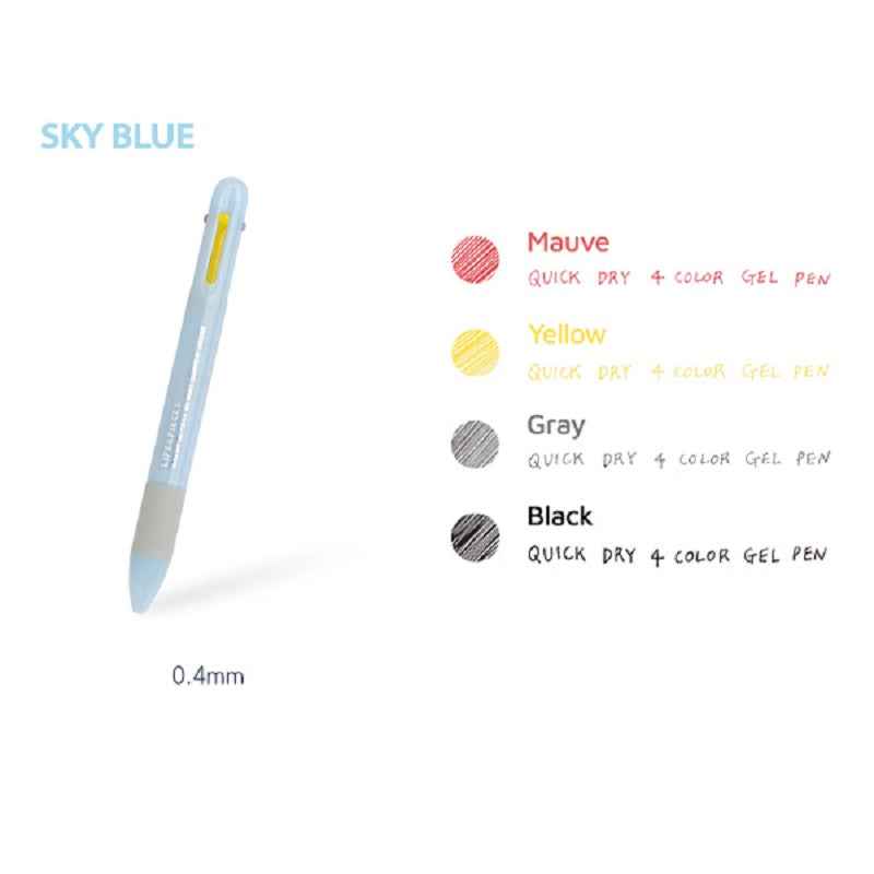 Livework Life&Pieces 4 Color Gel Pen 0.4mm Sky blue