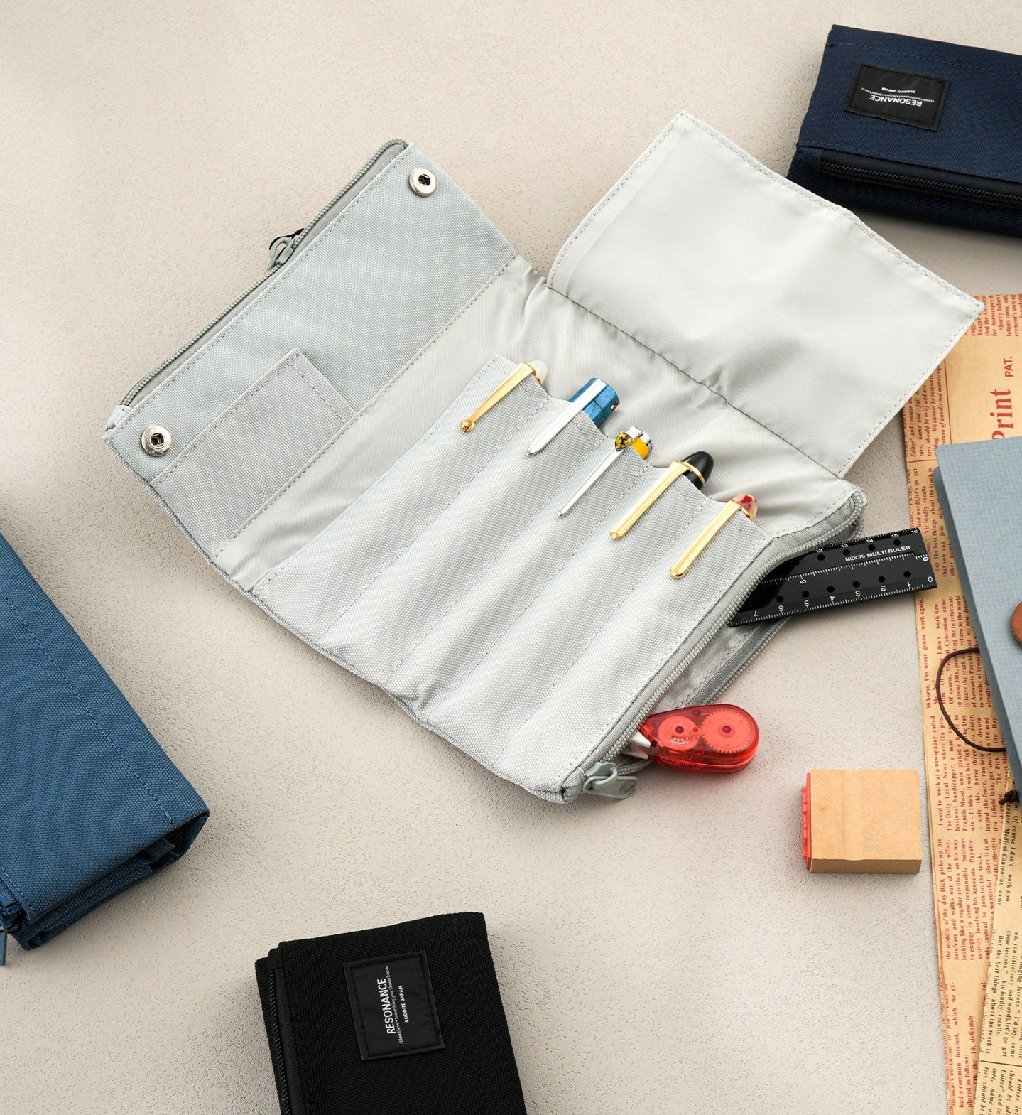 Luddite Resonance Tri-Fold Polyester Pen Case