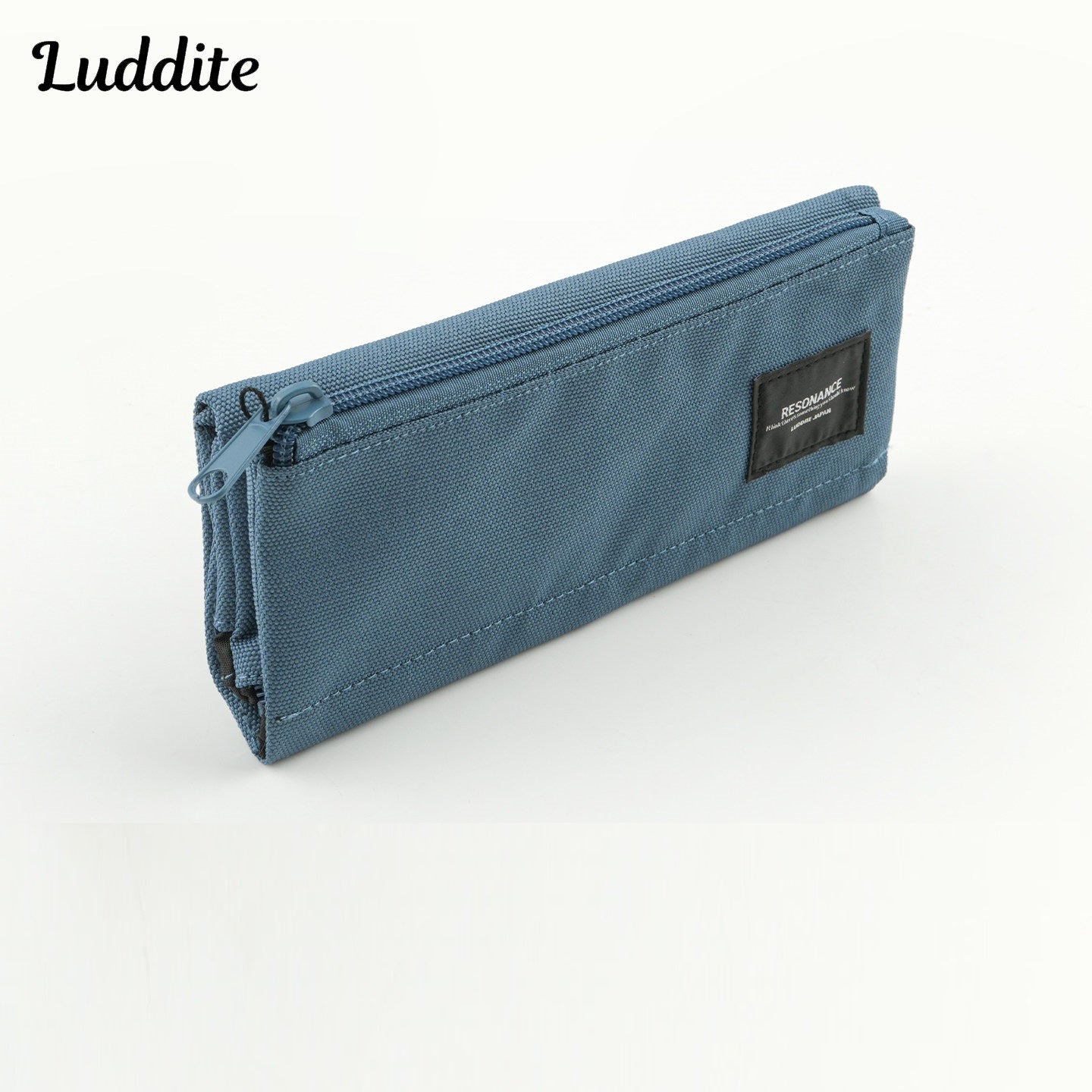 Luddite Resonance Tri-Fold Polyester Pen Case Grey Blue