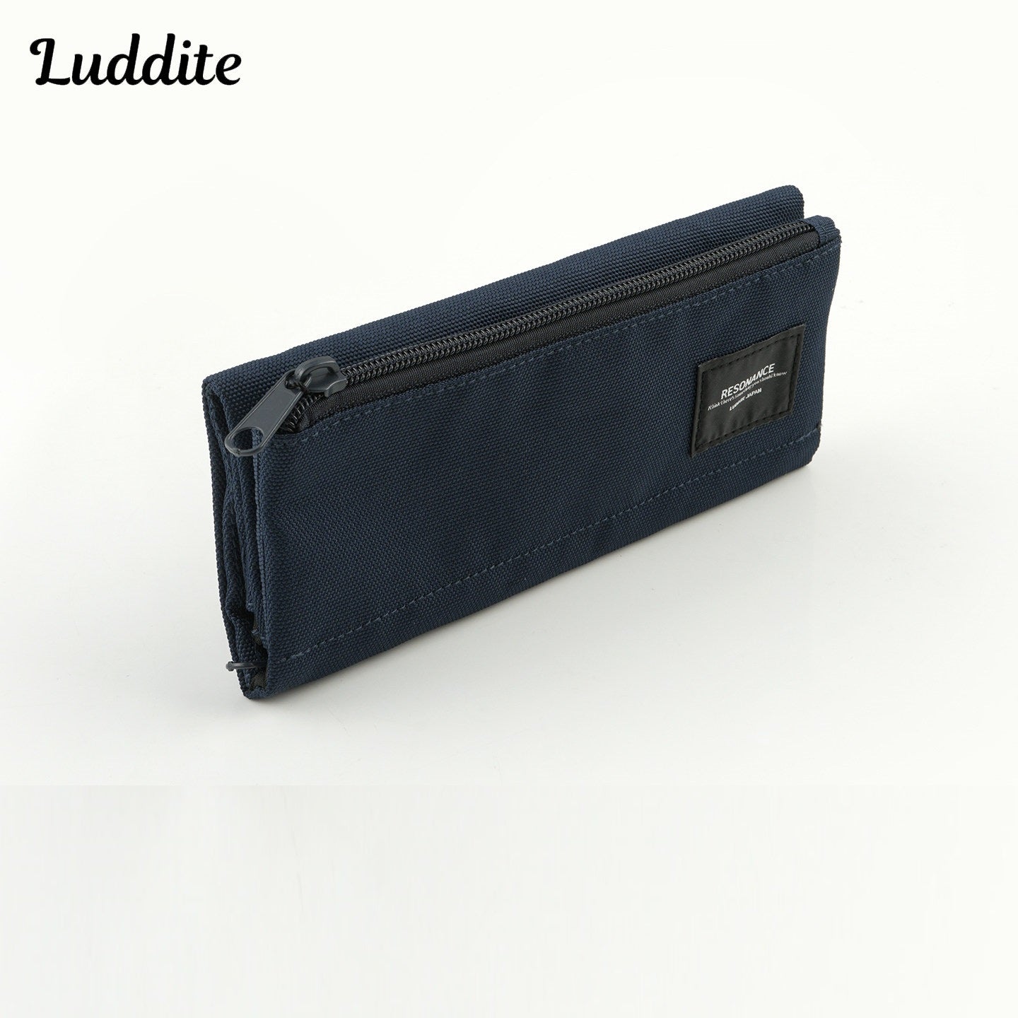 Luddite Resonance Tri-Fold Polyester Pen Case Navy Blue