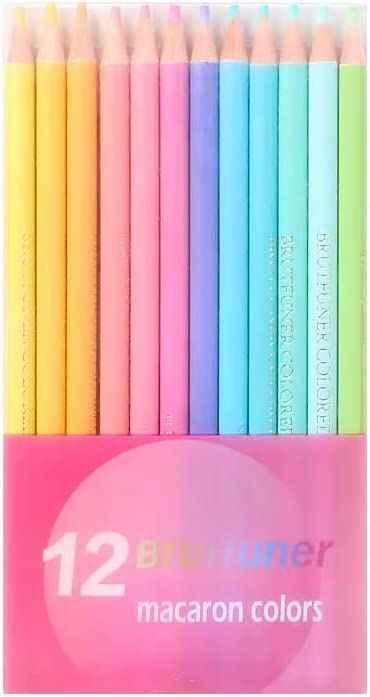 BRUTFUNER 12pcs Macaron Colors Pencils Set