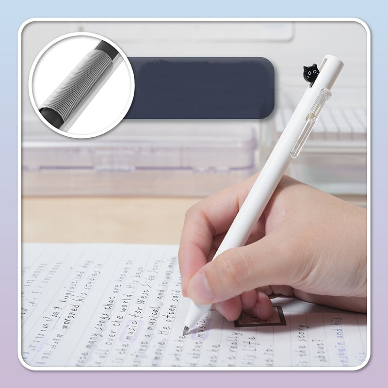 MENIU Hide and Seek Cat Gel Pens 0.5mm,2-Pack with 4 Black Ink Refills