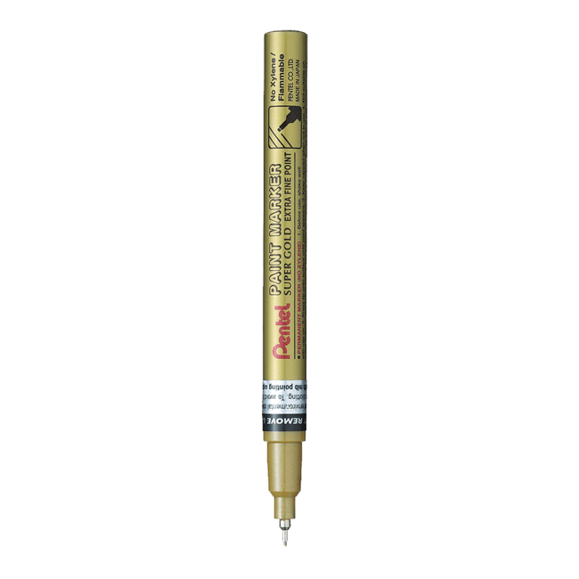 Pentel Paint Marker Extra Fine Point MFP10 Gold/Silver/White 3 Pack