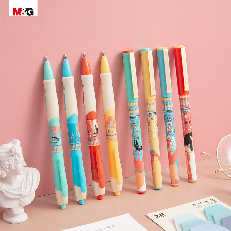 M&G Ancient Egyptian Murals Click Gel Pen 8 Pack