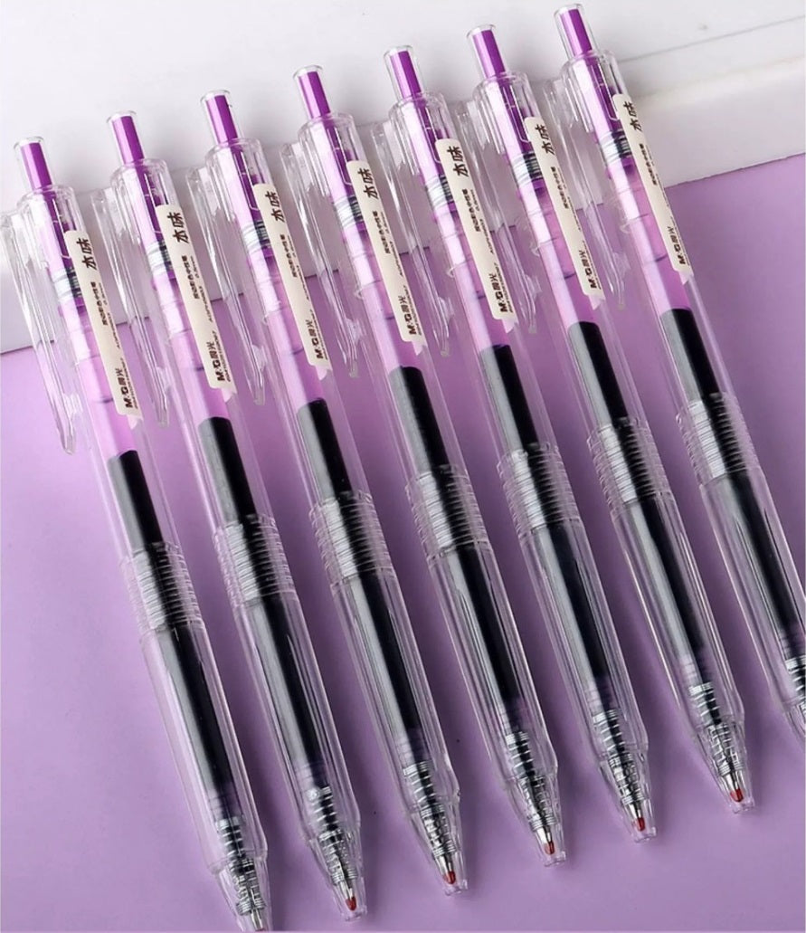 M&G Deep Purple Gel Ink Pens - 0.5mm for Journaling Planners (12-Pack)