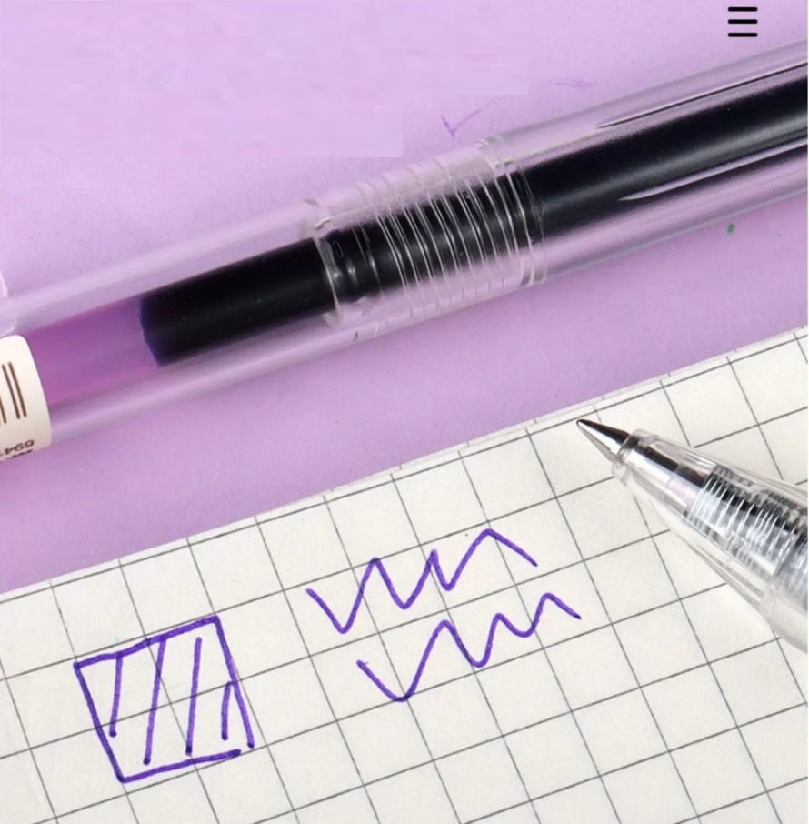 M&G Deep Purple Gel Ink Pens - 0.5mm for Journaling Planners (12-Pack)