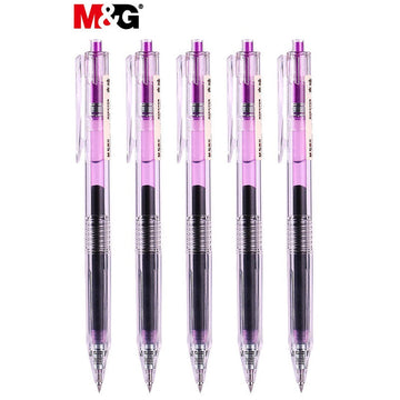 M&G Deep Purple Gel Ink Pens - 0.5mm for Journaling Planners (12-Pack)