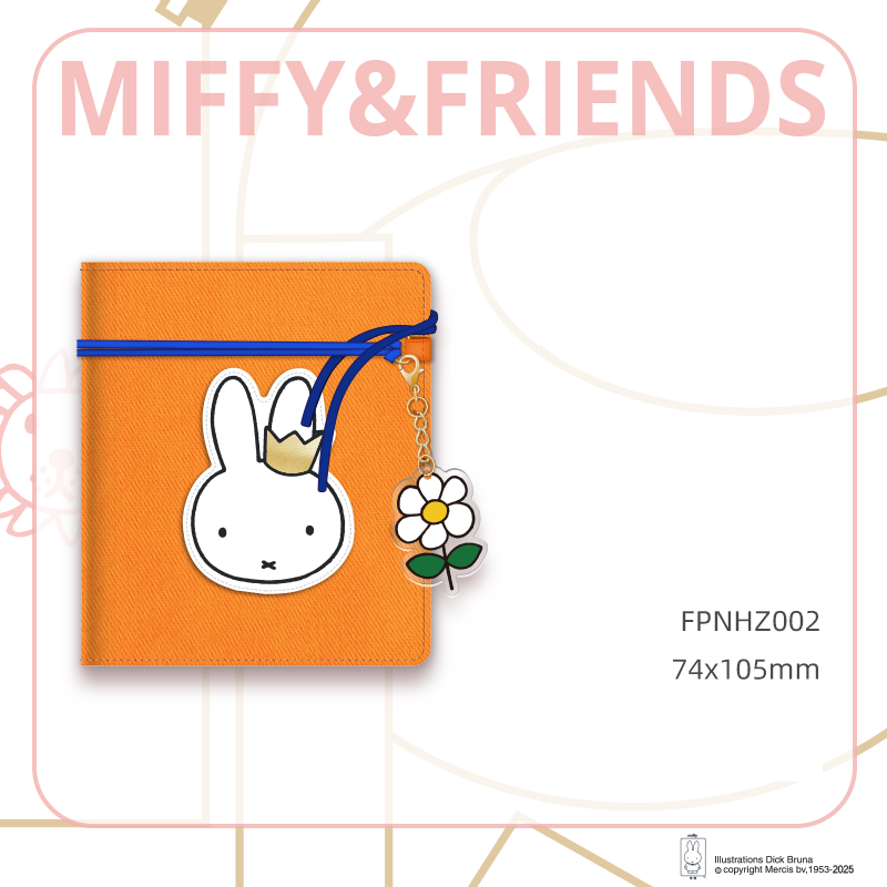 M&G Miffy M5 Mini Binder Notebook 60 Sheets Orange