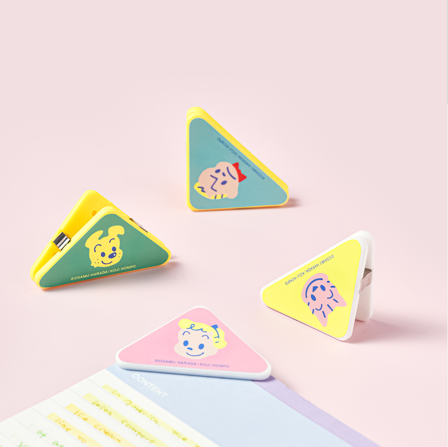 M&G × Osamu Goods Triangle Magnetic Clip Set – 5-Pack